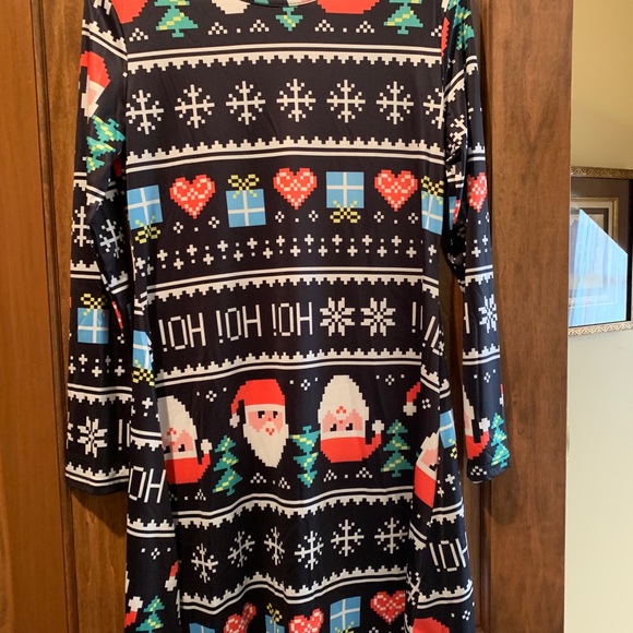 LADIES SANTA 🎅 “HOHOHO” PRINT DRESS NWOT L… - Picture 12 of 16